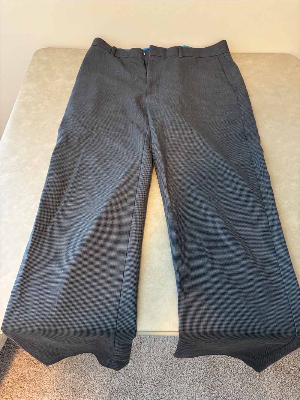 Axist Black and Gray Glen Plaid Dress Pants